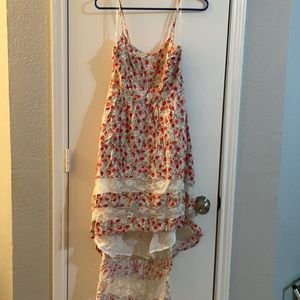 Xhilaration Floral & Lace Spaghetti Strap High Low Dress | M NWT